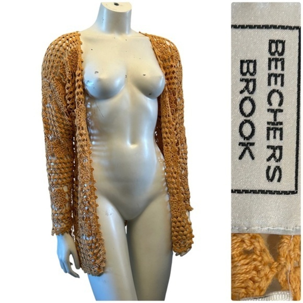 Beechers Brook Women's Boho Crochet Knit Cardigan